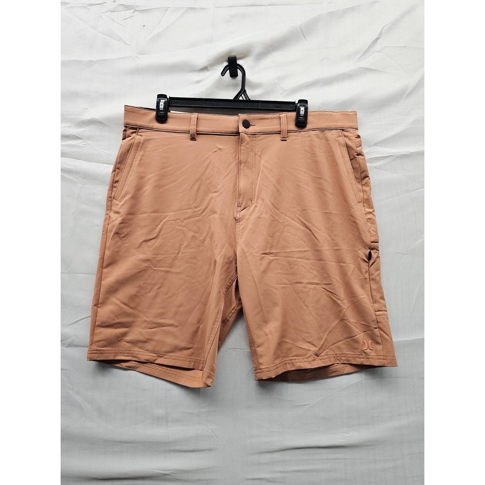 Hurley Mens Trek‎ Hybrid Shorts Orange Poly Blend Athletic Size 40